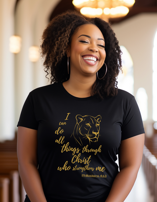 Philippians 4:13 Lioness Tee