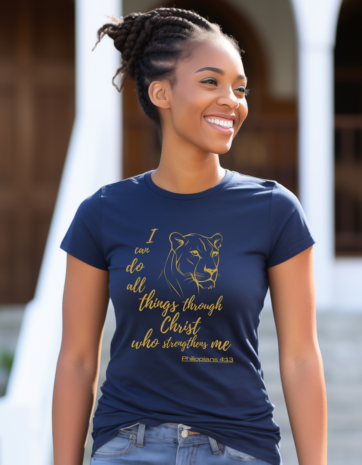 Philippians 4:13  Lioness Tee